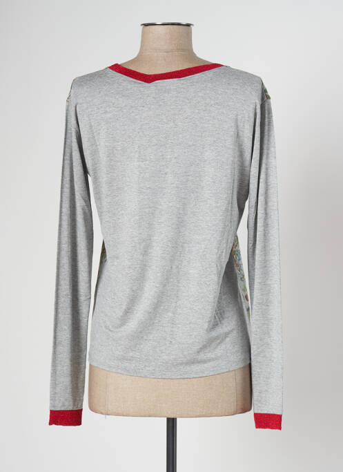 Tricou gri BLANC BOHEME femeie