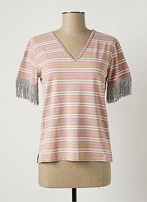 Pulover roz BLANC BOHEME femeie