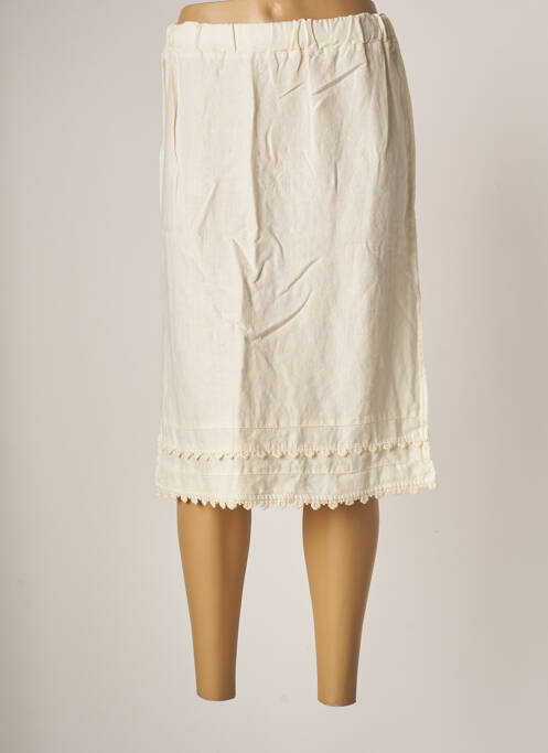 Fustă midi bej BLANC BOHEME femeie