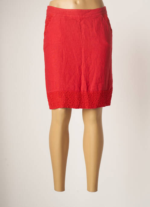 Fustă midi roșu BLANC BOHEME femeie