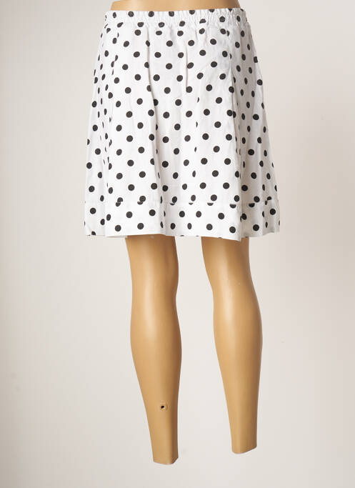 Fustă scurtă alb BLANC BOHEME femeie