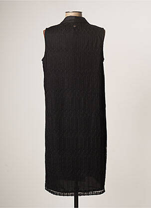Rochie midi fără mâneci fără mâneci negru TENSIONE IN femeie