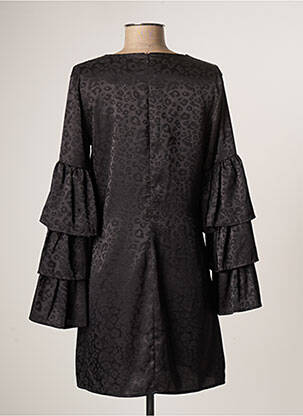 Rochie scurtă croială fluidă mâneci lungi negru TENSIONE IN femeie