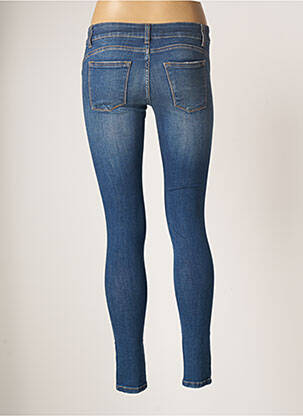 Blugi skinny efect uzat decolorat talie joasă albastru MOTEL femeie
