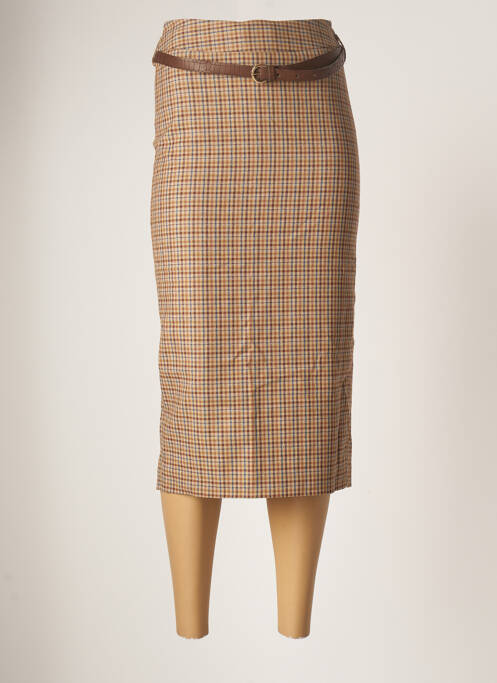 Fustă lungă bej TENSIONE IN femeie