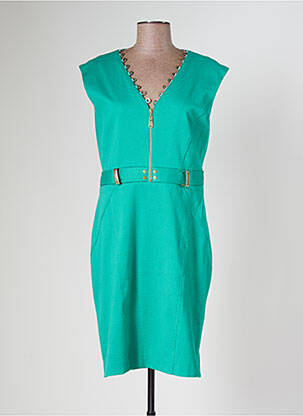 Rochie midi mâneci scurte mâneci scurte verde SONIA K femeie