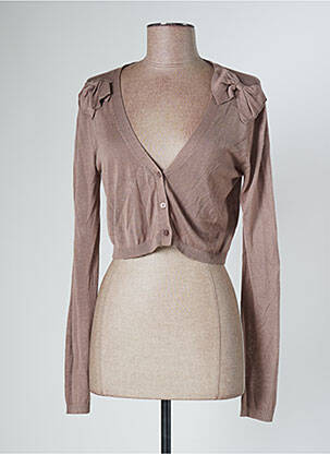 Vestă cu mâneci lungi maro J & W femeie