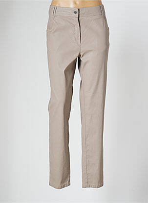 Pantalon slim bej ANNE KELLY femeie