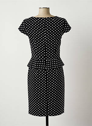 Rochie midi țesătură crep mâneci scurte negru COMMA, femeie