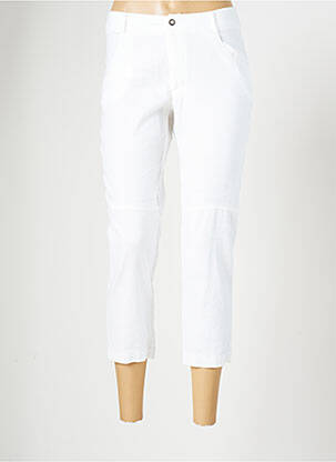 Pantalon 7/8 elasticitate mărime normală alb EVA KAYAN femeie