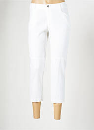 Pantalon 7/8 elasticitate mărime normală alb EVA KAYAN femme