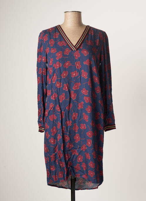 Rochie midi imprimeu floral mâneci lungi albastru LE PETIT BAIGNEUR femme