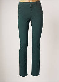 Pantalon slim talie înaltă talie înaltă verde EMMA & ROCK femeie