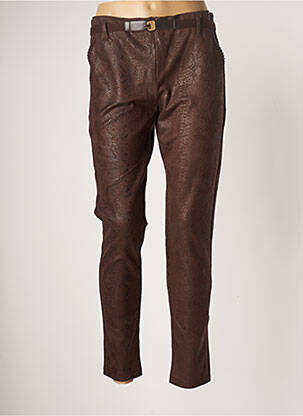 Pantalon slim maro LO! LES FILLES femeie