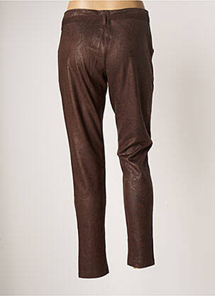 Pantalon slim talie înaltă talie înaltă maro LO! LES FILLES femeie