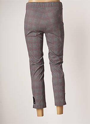 Pantalon 7/8 talie înaltă talie înaltă gri POUPEE CHIC femeie