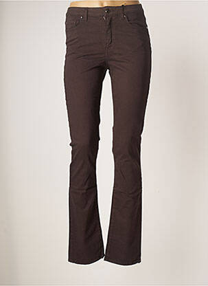Pantalon slim talie joasă talie joasă maro EMMA & ROCK femeie