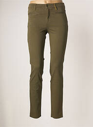 Pantalon slim țesătură poplin mărime normală verde COUTURIST femme