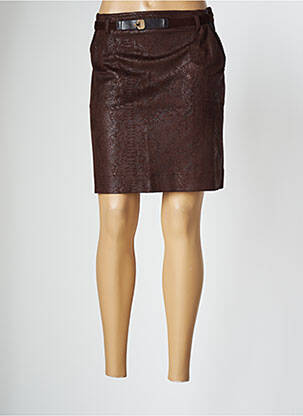 Fustă scurtă maro LO! LES FILLES femeie