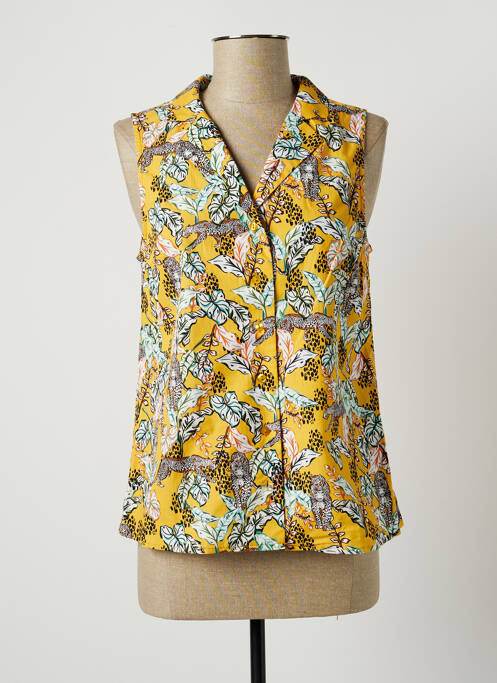 Cămașă croială dreaptă fără mâneci galben C'EST BEAU LA VIE femme