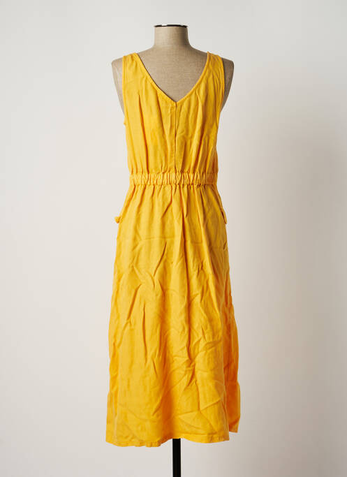 Rochie midi galben C'EST BEAU LA VIE femeie