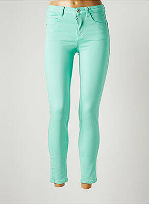 Pantalon 7/8 elasticitate talie joasă verde C'EST BEAU LA VIE femeie