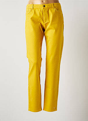 Pantalon drept galben ONE STEP femeie