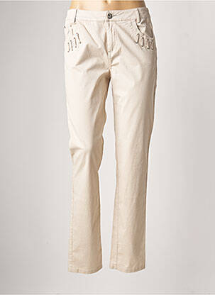 Pantalon slim bej FRED SABATIER femeie