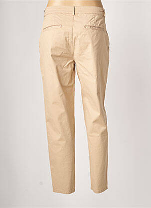 Pantalon 7/8 țesătură poplin mărime normală bej GEISHA femeie