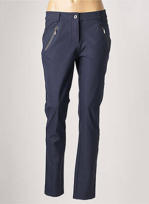 Pantalon chino închidere cu fermoar sub clapetă cu nasturi mărime normală albastru FRANSA femeie