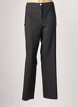 Pantalon drept talie elastică mărime normală negru DIANE LAURY femeie