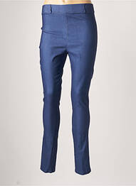 Pantalon slim talie elastică mărime normală albastru SPG WOMAN femme
