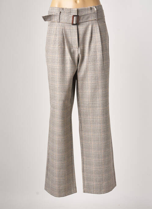 Pantalon larg bej C'EST BEAU LA VIE femeie