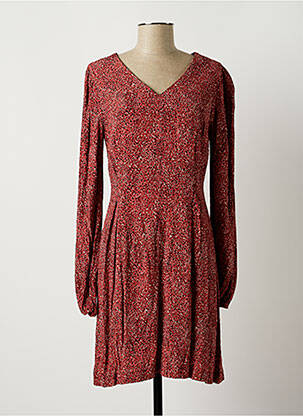 Rochie midi imprimeu fantezie mâneci lungi roz CHERRY PARIS femeie