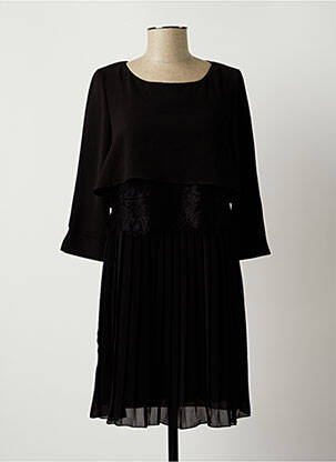 Rochie midi croială fluidă mâneci 3/4 negru @NGYSIX femeie