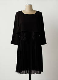 Rochie midi croială fluidă mâneci 3/4 negru @NGYSIX femeie