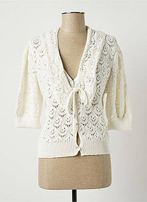 Vestă cu mâneci scurte alb MD'M femeie