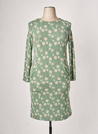 Rochie midi imprimeu floral mâneci lungi verde MD'M femme