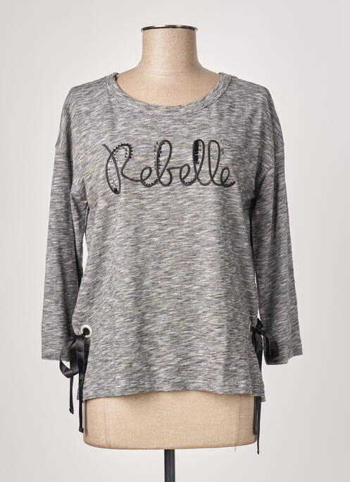 Top gri C'EST BEAU LA VIE femeie