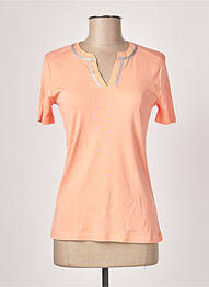 Tricou guler în v mâneci scurte portocaliu DIANE LAURY femeie