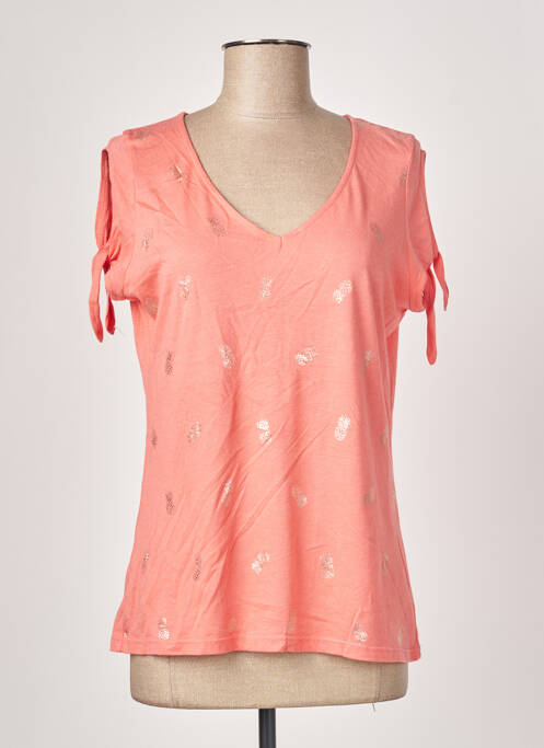 Tricou portocaliu C'EST BEAU LA VIE femeie