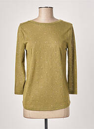 Top croială cambrată mâneci 3/4 verde ONLY femeie