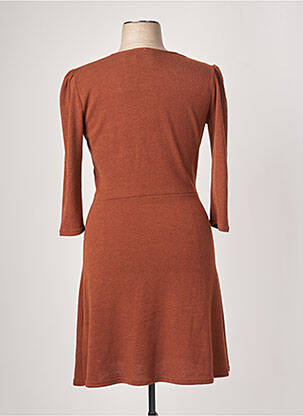 Rochie midi mâneci 3/4 mâneci 3/4 maro LONKEL femeie