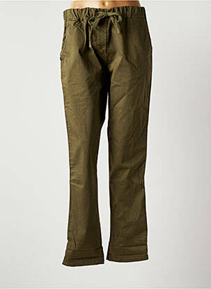 Pantalon chino țesătură poplin mărime normală verde PAKO LITTO femme