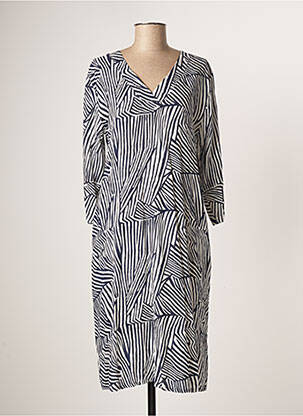 Rochie midi mâneci 3/4 mâneci 3/4 albastru MASAI femeie
