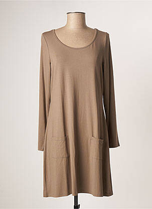 Rochie scurtă maro MALOKA femeie