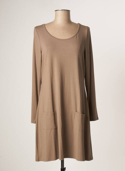 Rochie scurtă maro MALOKA femeie