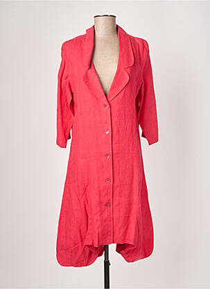 Jachete casual guler tip costum roz KOKOMARINA femeie