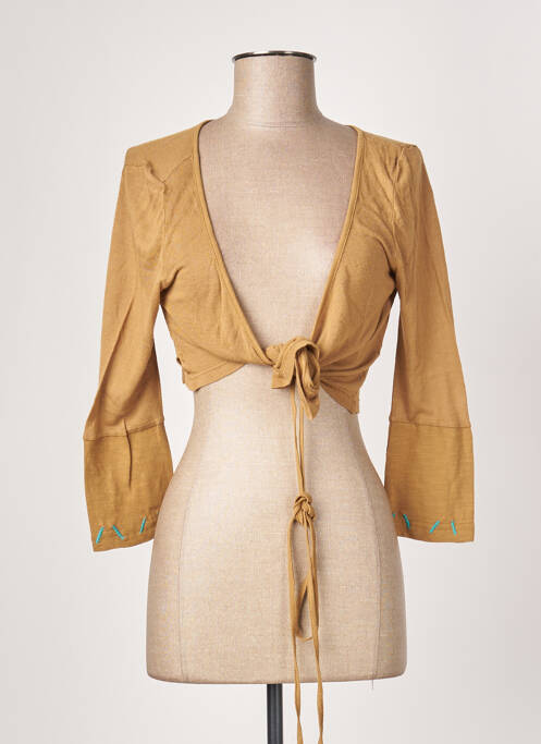 Cardigan petrecut bej ALL BEAUTIFUL femeie