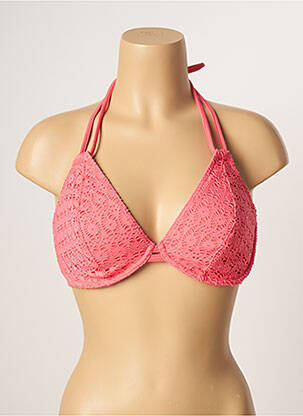 Sutien de costum de baie elasticitate sutien cupe întregi cu decolteu înalt roz FREYA femeie
